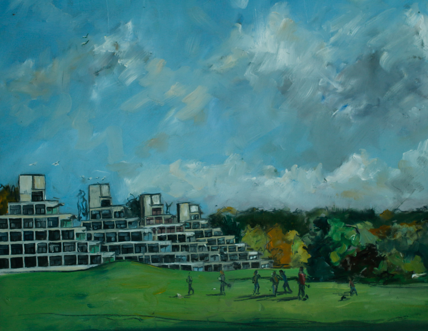 Artist Brian Korteling - Student Digs, £550 24x20 Oil on Board at Paint Out Norwich 2015