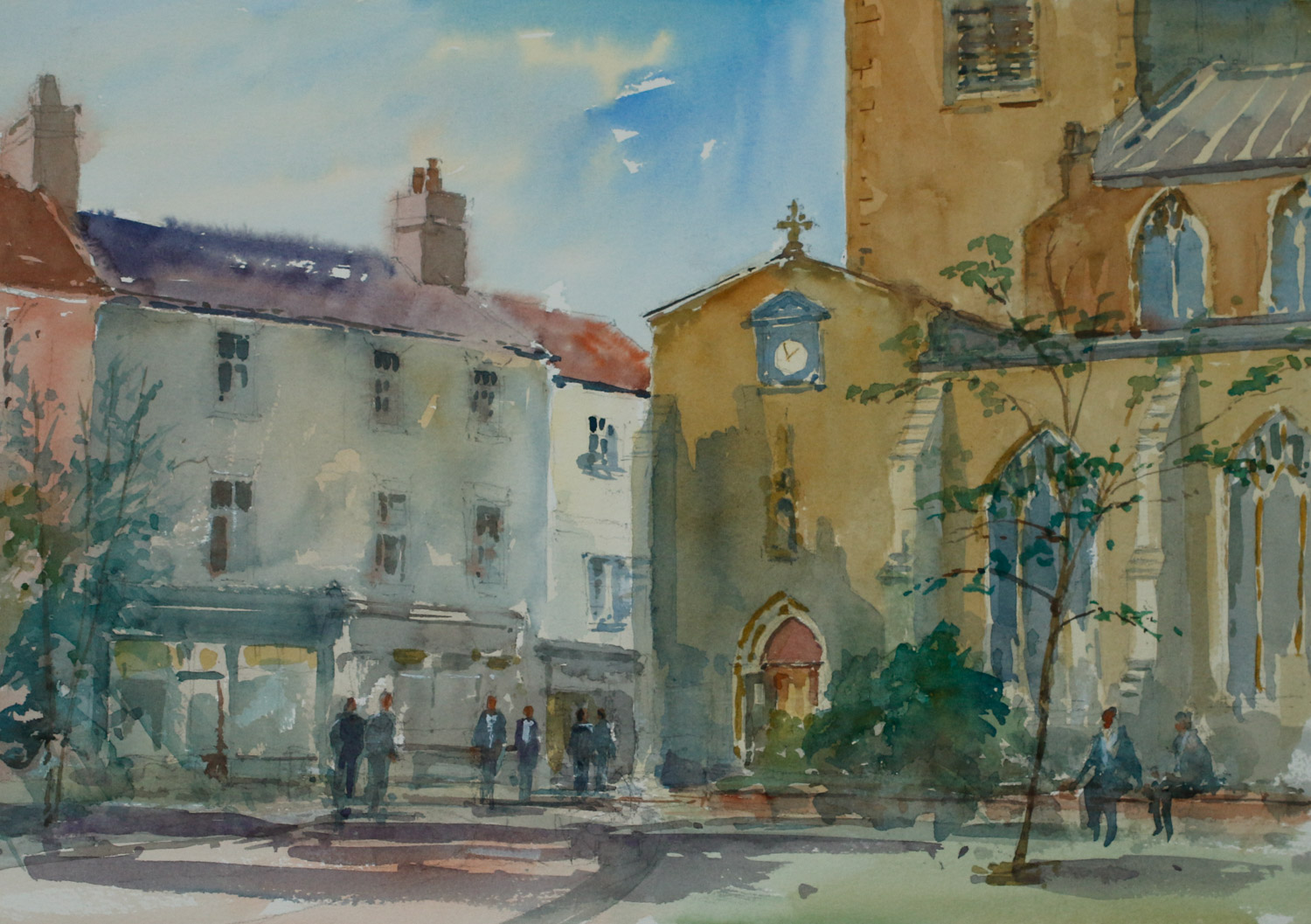 Artist Douglas Boyd Cross - St Gregory's, £250 12x16 Watercolour on Paper at Paint Out Norwich 2015