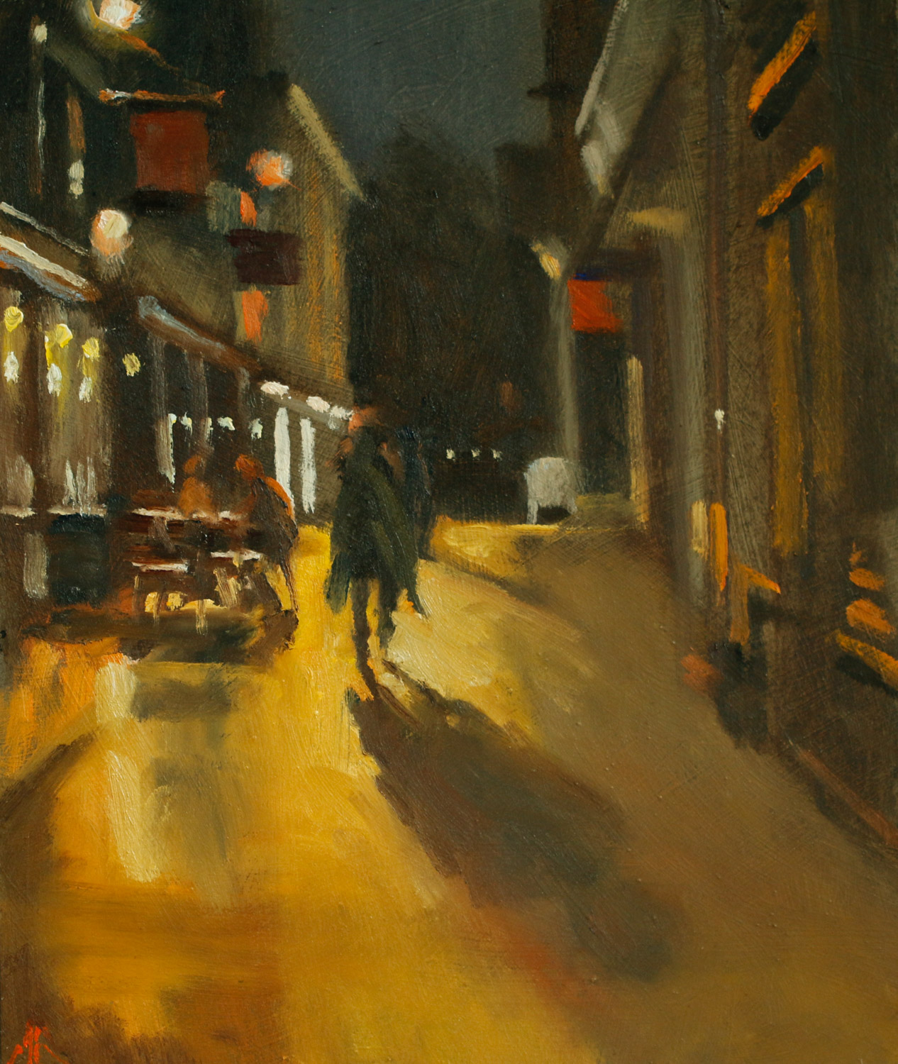 Artist Michael Richardson - Dove Street 12x10 Oil on Board at Paint Out Norwich 2015