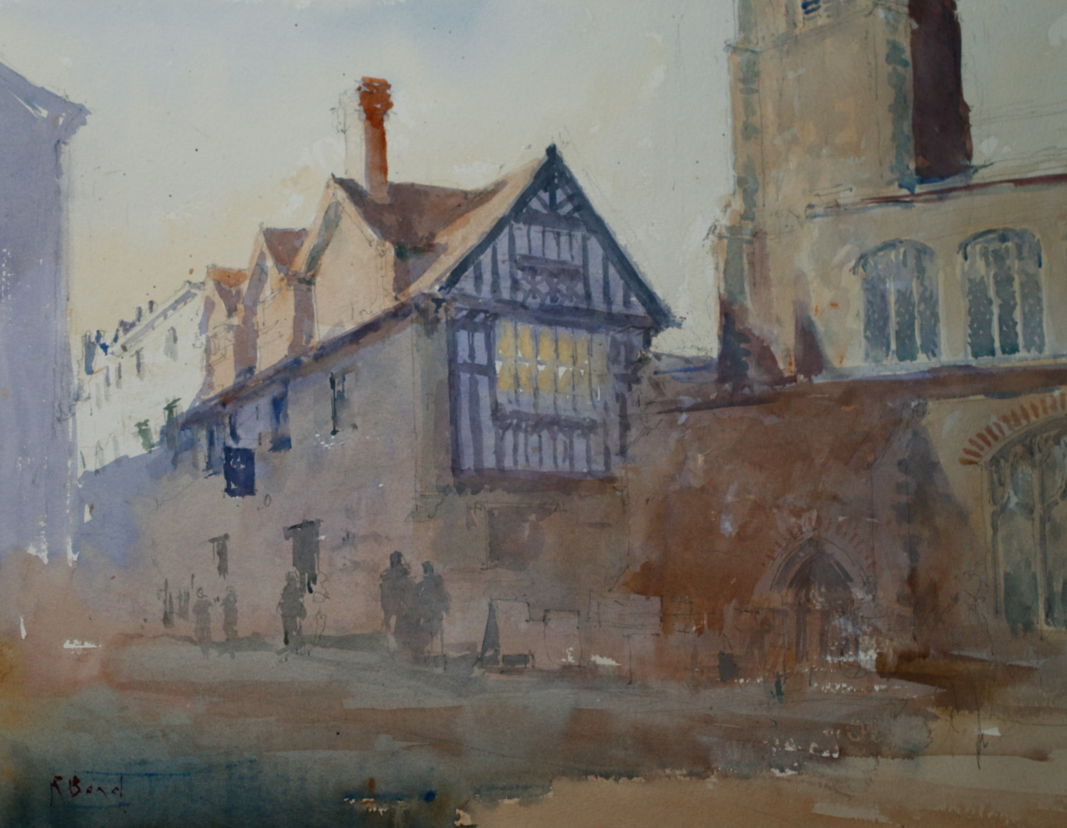 Artist Richard Bond - The Belgian Monk from Pottergate, £525 15x20 Watercolour on Paper at Paint Out Norwich 2015