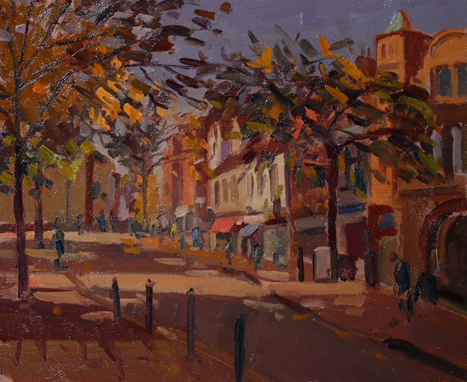 Artist Rod Major - Afternoon Light, St Giles, £275 12x10 Oil on Board at Paint Out Norwich 2015