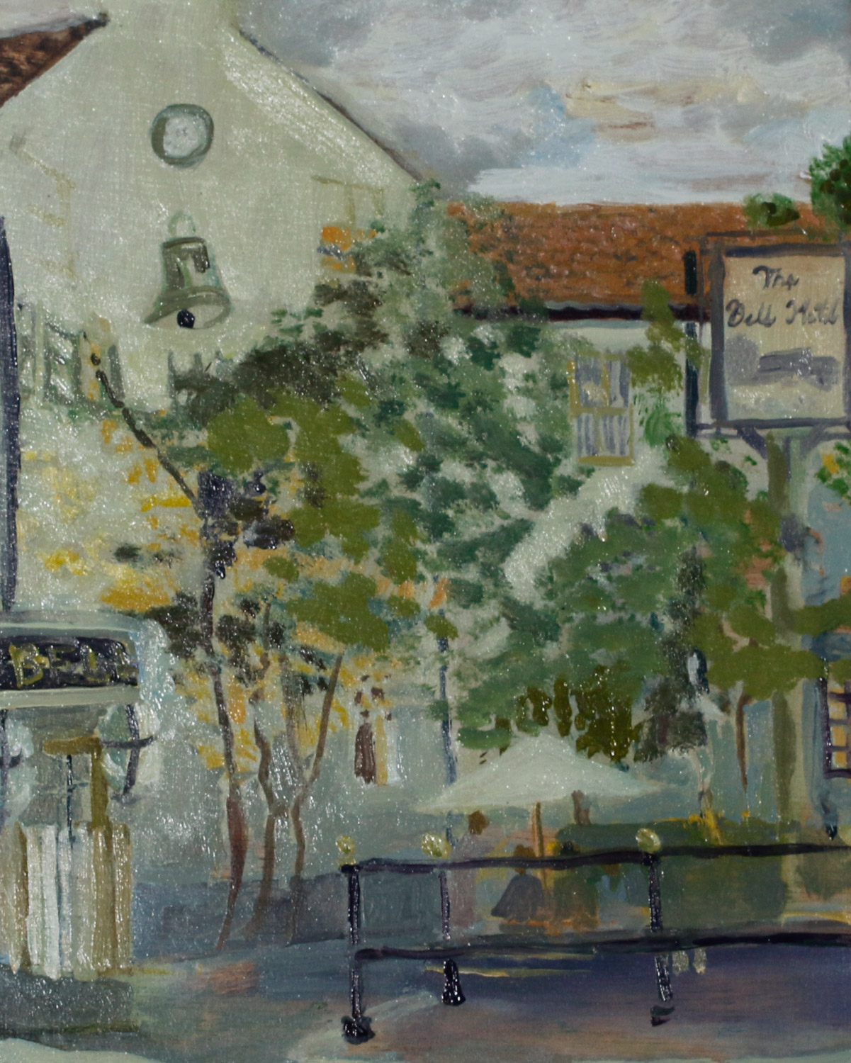 Artist Susan Mann - Wringing Wet at the Bell Hotel, £300 8x10 Studio Prepared Oil on Board at Paint Out Norwich 2015