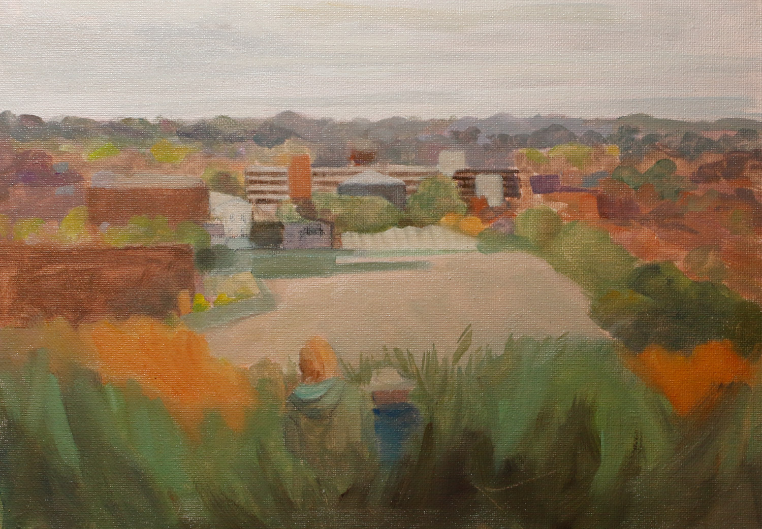 Artist Susannah Penrose - The City, £240 14x10 Oil on Board at Paint Out Norwich 2015