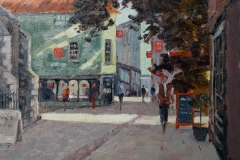 Artist Mo Teeuw - Towards Lobster Lane, £490 14x18 Oil on Canvas at Paint Out Norwich 2015