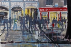 Artist Tom Cringle - Rush Hour, £275 16x12 Acrylic on Board at Paint Out Norwich 2015