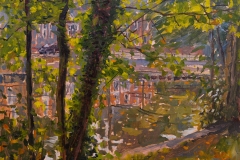 Artist Emily Faludy, 'Morning Illumination', Riverside, Oil, 10x12in, £540. Photo © Katy Jon Went