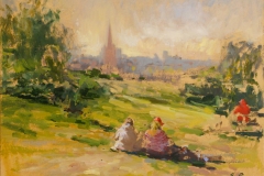 Artist Richard Bond, 'Indian Summer, Mousehold Heath', Norwich, Oil, 12x16in, £275. SOLD Photo © Katy Jon Went