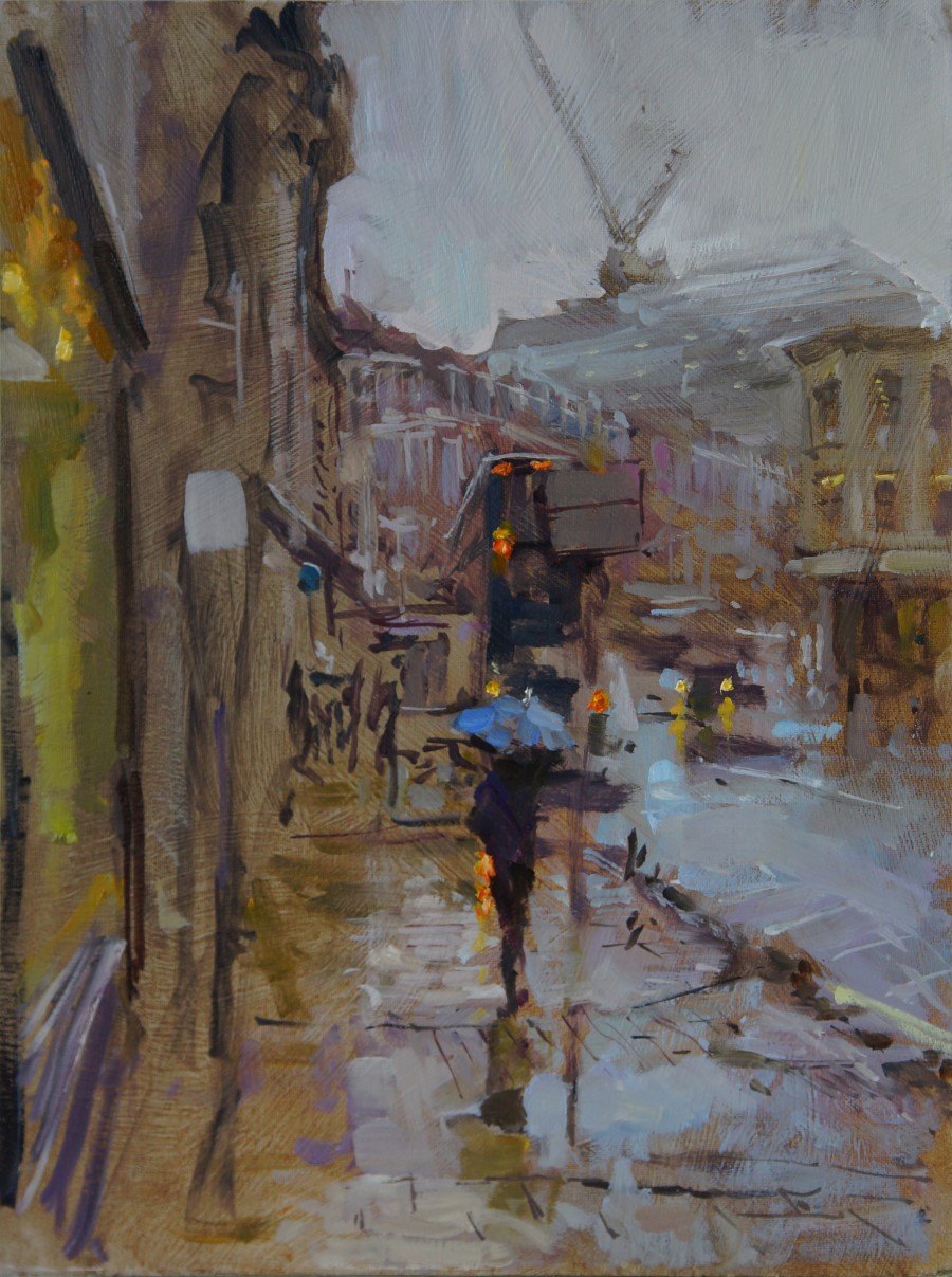Rob Pointon, 'Pete the Street Rip Off No. 24', Westlegate, Oil, 40x30cm, <a href="http://www.paintout.org/artists/rob-pointon#buy">FOR SALE</a>, £550
