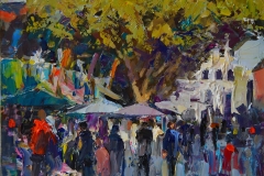 Tony Robinson, 'Market', Norwich Market, Oil, 30x22cm, <a href="http://www.paintout.org/artists/tony-robinson#buy">FOR SALE</a>, £300