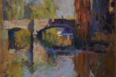 Rob Pointon, 'The Day After the Monet Lecture', St. Georges Bridge, Oil, 40x40cm, <a href="http://www.paintout.org/artists/rob-pointon#buy">FOR SALE</a>, £650